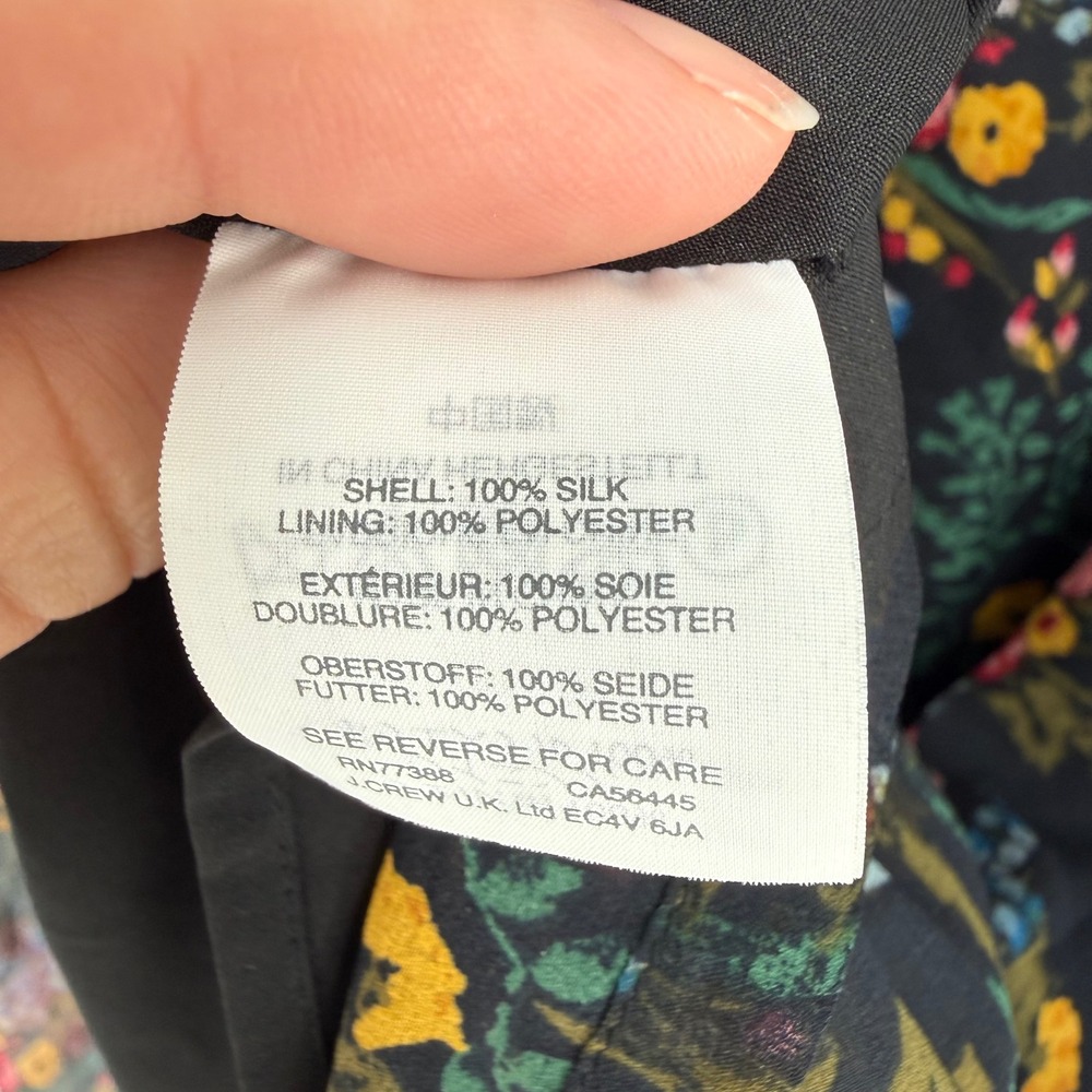 MADEWELL X NO. 6 SILK BEACON DRESS NWT SIZE 0 GARDEN BOUQUET FLORAL SUMMER - Picture 8 of 9
